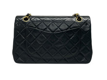 画像をギャラリービューアに読み込む, 極美品 CHANEL シャネル マトラッセ23 Wフラップ Wチェーンショルダーバッグ 2番台 ココマーク ラムスキン ブラック ゴールド金具 中古 4b009165