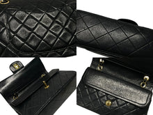 画像をギャラリービューアに読み込む, 極美品 CHANEL シャネル マトラッセ23 Wフラップ Wチェーンショルダーバッグ 2番台 ココマーク ラムスキン ブラック ゴールド金具 中古 4b009165