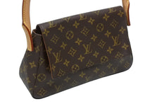 画像をギャラリービューアに読み込む, 極美品 LOUIS VUITTON ルイヴィトン モノグラム ミニルーピング ショルダーバッグ M51147 PVC レザー ブラウン 中古 4b009169