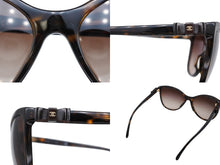 画像をギャラリービューアに読み込む, CHANEL シャネル ウェリントン サングラス 5281-Q-A c.714/S5 サイズ58□16 140 ココマーク リボン べっ甲カラー 美品 中古 4b009175