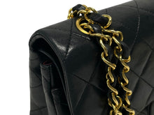 画像をギャラリービューアに読み込む, 極美品 CHANEL シャネル マトラッセ23 Wフラップ Wチェーンショルダーバッグ 1番台 ココマーク ラムスキン ブラック ゴールド金具 中古 4b009188