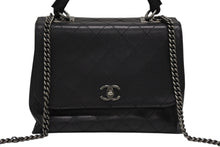 画像をギャラリービューアに読み込む, CHANEL シャネル マトラッセ ケリー型 トップハンドルバッグ ハンドバッグ 22番台 ラムスキン ブラック 美品 中古 4b009189