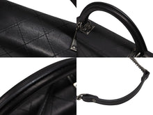 画像をギャラリービューアに読み込む, CHANEL シャネル マトラッセ ケリー型 トップハンドルバッグ ハンドバッグ 22番台 ラムスキン ブラック 美品 中古 4b009189