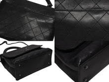 画像をギャラリービューアに読み込む, CHANEL シャネル マトラッセ ケリー型 トップハンドルバッグ ハンドバッグ 22番台 ラムスキン ブラック 美品 中古 4b009189
