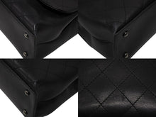 画像をギャラリービューアに読み込む, CHANEL シャネル マトラッセ ケリー型 トップハンドルバッグ ハンドバッグ 22番台 ラムスキン ブラック 美品 中古 4b009189
