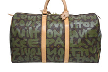 画像をギャラリービューアに読み込む, 新品同様品 LOUIS VUITTON ルイヴィトン モノグラム グラフィティ キーポル50 M92196 ブラウン カーキ ゴールド金具 中古 4b009190