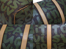 画像をギャラリービューアに読み込む, 新品同様品 LOUIS VUITTON ルイヴィトン モノグラム グラフィティ キーポル50 M92196 ブラウン カーキ ゴールド金具 中古 4b009190