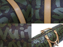 画像をギャラリービューアに読み込む, 新品同様品 LOUIS VUITTON ルイヴィトン モノグラム グラフィティ キーポル50 M92196 ブラウン カーキ ゴールド金具 中古 4b009190