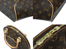 画像をギャラリービューアに読み込む, 極美品 LOUIS VUITTON ルイヴィトン エリプスPM ハンドバッグ モノグラム M51127 PVC ヌメ革 ブラウン ゴールド金具 中古 4b009192