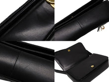 画像をギャラリービューアに読み込む, CHRISTIAN DIOR クリスチャンディオール カナージュ ワンショルダーバッグ ラムスキン ブラック ゴールド金具 美品 中古 4b009198