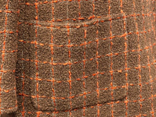 画像をギャラリービューアに読み込む, 極美品 CHANEL シャネル ツイード テーラードジャケット P05948V04336 サイズ38 シングル ココマーク ブラウン オレンジ 中古 4b009200