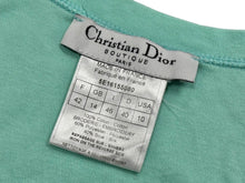 画像をギャラリービューアに読み込む, 極美品 Christian Dior クリスチャンディオール NOT WAR タンクトップ ノースリーブ 5E16155080 サイズ42 ブルー 刺繍 中古 4b009202