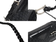 画像をギャラリービューアに読み込む, CHRISTIAN DIOR クリスチャンディオール トロッター柄 ワンショルダーバッグ キャンバス レザー ブラック シルバー金具 美品 中古 4b009203