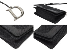 画像をギャラリービューアに読み込む, CHRISTIAN DIOR クリスチャンディオール トロッター柄 ワンショルダーバッグ キャンバス レザー ブラック シルバー金具 美品 中古 4b009203