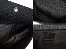 画像をギャラリービューアに読み込む, CHRISTIAN DIOR クリスチャンディオール トロッター柄 ワンショルダーバッグ キャンバス レザー ブラック シルバー金具 美品 中古 4b009203