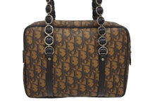 Load image into Gallery viewer, 極美品 Christian Dior クリスチャンディオール ロマンティックライン ハンドバッグ 03-BO-0016 トロッター ブラウン シルバー金具 中古 4b009204
