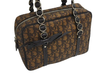 Load image into Gallery viewer, 極美品 Christian Dior クリスチャンディオール ロマンティックライン ハンドバッグ 03-BO-0016 トロッター ブラウン シルバー金具 中古 4b009204