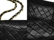 画像をギャラリービューアに読み込む, 極美品 CHANEL シャネル マトラッセ23 Wフラップ Wチェーンショルダーバッグ 1番台 ココマーク ラムスキン ブラック ゴールド金具 中古 4b009205