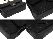画像をギャラリービューアに読み込む, 極美品 CHANEL シャネル マトラッセ23 Wフラップ Wチェーンショルダーバッグ 1番台 ココマーク ラムスキン ブラック ゴールド金具 中古 4b009205