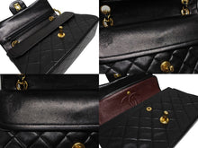 画像をギャラリービューアに読み込む, 極美品 CHANEL シャネル マトラッセ23 Wフラップ Wチェーンショルダーバッグ 1番台 ココマーク ラムスキン ブラック ゴールド金具 中古 4b009207