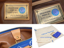 画像をギャラリービューアに読み込む, 新品同様 LOUIS VUITTON ルイヴィトン スピーディ P9 バンドリエール40 M24418 2WAY ボストンバッグ ブルー ゴールド金具 中古 4b009210
