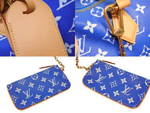 画像をギャラリービューアに読み込む, 新品同様 LOUIS VUITTON ルイヴィトン スピーディ P9 バンドリエール40 M24418 2WAY ボストンバッグ ブルー ゴールド金具 中古 4b009210