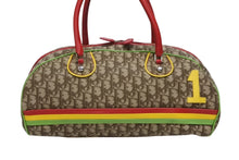 画像をギャラリービューアに読み込む, Christian Dior クリスチャンディオール ハンドバッグ ボストンバッグ 01RU 0084 トロッター ラスタカラー ブラウン シルバー金具 美品 中古 4b009211