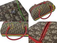 画像をギャラリービューアに読み込む, Christian Dior クリスチャンディオール ハンドバッグ ボストンバッグ 01RU 0084 トロッター ラスタカラー ブラウン シルバー金具 美品 中古 4b009211