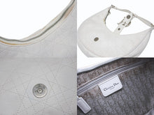 画像をギャラリービューアに読み込む, Christian Dior クリスチャンディオール ハーフムーン ワンショルダーバッグ 13-BM-0015 カナージュ ガリアーノ期 美品 中古 4b009212