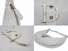 画像をギャラリービューアに読み込む, Christian Dior クリスチャンディオール ハーフムーン ワンショルダーバッグ 13-BM-0015 カナージュ ガリアーノ期 美品 中古 4b009212