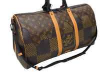 画像をギャラリービューアに読み込む, 極美品 LOUIS VUITTON ルイヴィトン NIGO キーポールバンドリエール50 ボストンバッグ N40360 ブラウン サイズ50 中古 4b009214