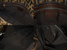 画像をギャラリービューアに読み込む, FENDI フェンディ ズッカ柄 マンマバケット ワンショルダーバッグ 26325 キャンバス レザー ブラウン シルバー金具 中古 4b009219