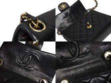 画像をギャラリービューアに読み込む, CHANEL シャネル ミニマトラッセ20 ショルダーバッグ 8番台 ブラック ラムスキン ゴールド金具 美品 中古 4b009224