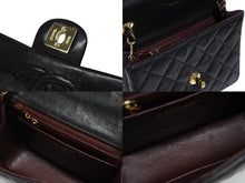 画像をギャラリービューアに読み込む, CHANEL シャネル ミニマトラッセ20 ショルダーバッグ 8番台 ブラック ラムスキン ゴールド金具 美品 中古 4b009224