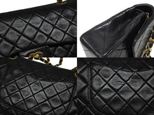 画像をギャラリービューアに読み込む, 極美品 CHANEL シャネル マトラッセ23 Wフラップ Wチェーンショルダーバッグ 1番台 ココマーク ラムスキン ブラック ゴールド金具 中古 4b009225