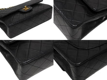 画像をギャラリービューアに読み込む, 極美品 CHANEL シャネル マトラッセ23 Wフラップ Wチェーンショルダーバッグ 1番台 ココマーク ラムスキン ブラック ゴールド金具 中古 4b009225