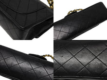 画像をギャラリービューアに読み込む, 極美品 CHANEL シャネル マトラッセ23 Wフラップ Wチェーンショルダーバッグ 1番台 ココマーク ラムスキン ブラック ゴールド金具 中古 4b009225