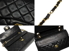 画像をギャラリービューアに読み込む, 極美品 CHANEL シャネル マトラッセ23 Wフラップ Wチェーンショルダーバッグ 1番台 ココマーク ラムスキン ブラック ゴールド金具 中古 4b009225