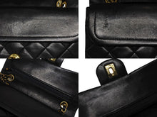画像をギャラリービューアに読み込む, 極美品 CHANEL シャネル マトラッセ23 Wフラップ Wチェーンショルダーバッグ 1番台 ココマーク ラムスキン ブラック ゴールド金具 中古 4b009225