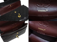 画像をギャラリービューアに読み込む, 極美品 CHANEL シャネル マトラッセ23 Wフラップ Wチェーンショルダーバッグ 1番台 ココマーク ラムスキン ブラック ゴールド金具 中古 4b009225