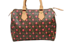 画像をギャラリービューアに読み込む, 新品同様 LOUIS VUITTON ルイヴィトン スピーディ25 ハンドバッグ M95009 モノグラム チェリー レザー 村上隆 中古 4b009228