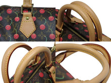 画像をギャラリービューアに読み込む, 新品同様 LOUIS VUITTON ルイヴィトン スピーディ25 ハンドバッグ M95009 モノグラム チェリー レザー 村上隆 中古 4b009228
