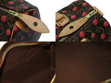 画像をギャラリービューアに読み込む, 新品同様 LOUIS VUITTON ルイヴィトン スピーディ25 ハンドバッグ M95009 モノグラム チェリー レザー 村上隆 中古 4b009228