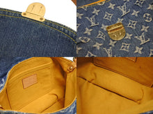 画像をギャラリービューアに読み込む, 極美品 LOUIS VUITTON ルイヴィトン ミニプリーティ ハンドバッグ M95050 モノグラムデニム レザー ブルー 中古 4b009233