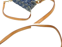 画像をギャラリービューアに読み込む, 極美品 LOUIS VUITTON ルイヴィトン ミニプリーティ ハンドバッグ M95050 モノグラムデニム レザー ブルー 中古 4b009233