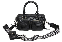 画像をギャラリービューアに読み込む, 極美品 MIUMIU ミュウミュウ 2WAY ショルダーバッグ ハンドバッグ シャインレザー ブラック シルバー金具 中古 4b009234