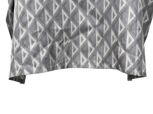 極美品 Christian Dior クリスチャンディオール 半袖 比翼ボタンシャツ 193C545A5797 サイズ44 シルク グレー 中古 4b009235