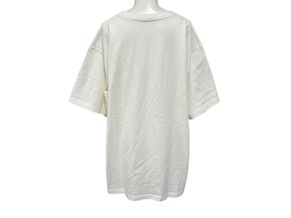 極美品 Christian Dior クリスチャンディオール 23AW 半袖Tシャツ 343J637A0554 サイズX3L アイボリー ブラウン ロゴ刺繍 中古 4b009241