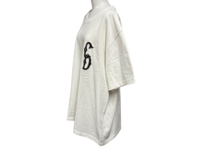 極美品 Christian Dior クリスチャンディオール 23AW 半袖Tシャツ 343J637A0554 サイズX3L アイボリー ブラウン ロゴ刺繍 中古 4b009241