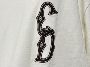 極美品 Christian Dior クリスチャンディオール 23AW 半袖Tシャツ 343J637A0554 サイズX3L アイボリー ブラウン ロゴ刺繍 中古 4b009241